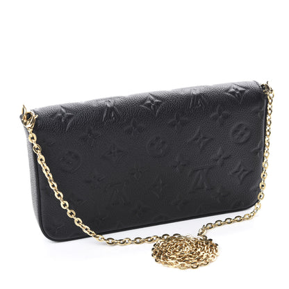 Louis Vuitton Empreinte Pochette Felicie Chain Wallet Black 3 of 12