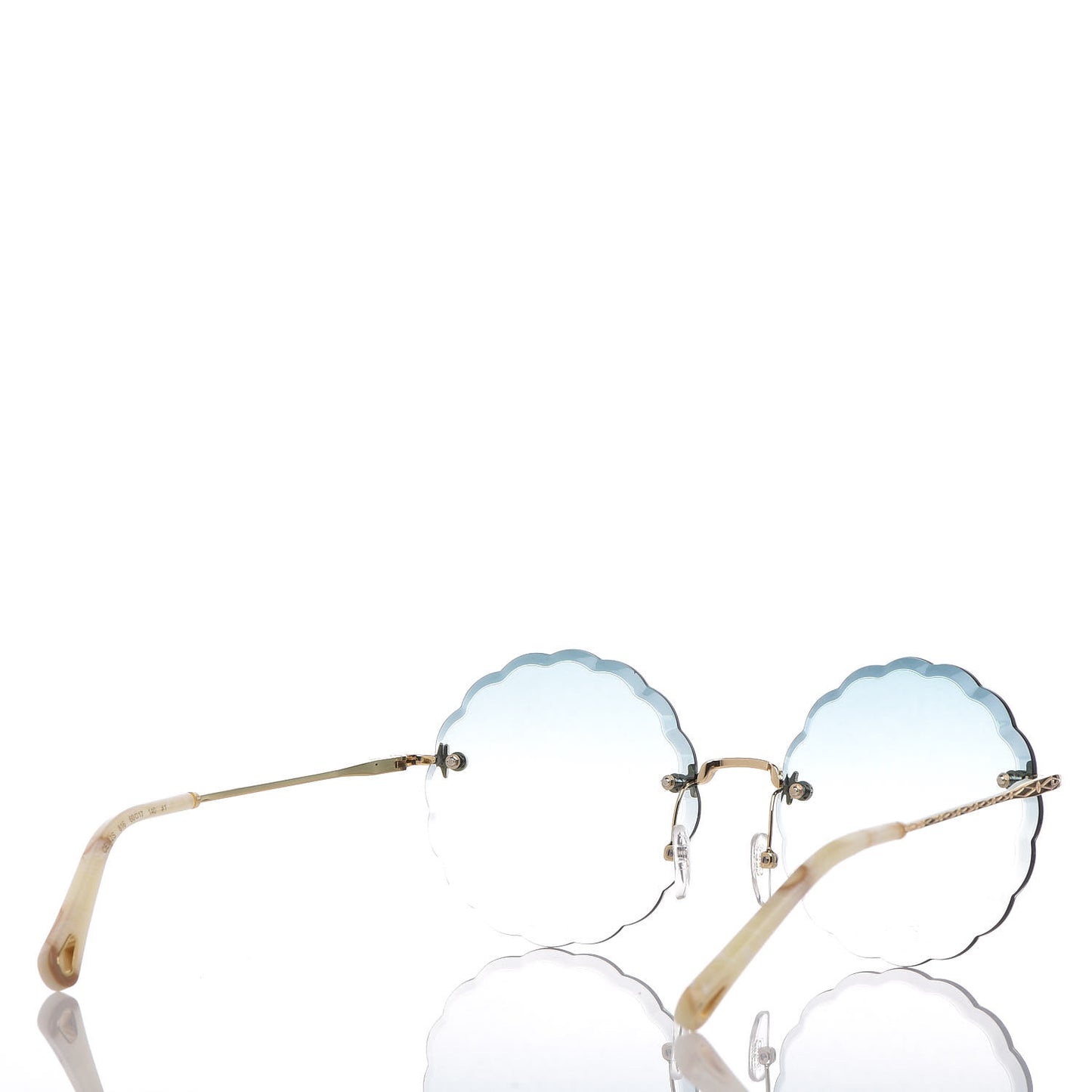 Rosie Bevelled Round Sunglasses CE142S Gold Gradient Blue