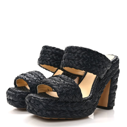 Bottega Veneta BOTTEGA VENETA Trinity Weave Canalazzo Sandals 39.5 Black 3 of 8
