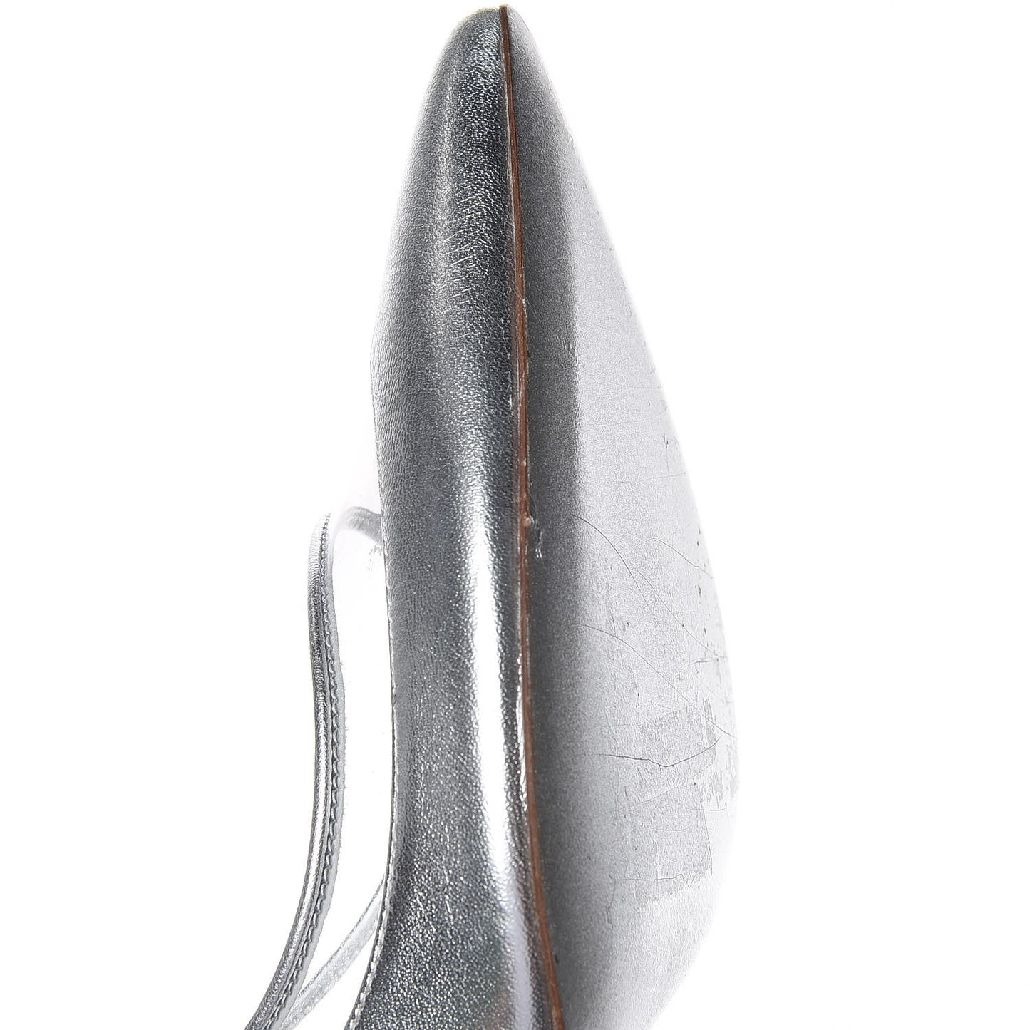 Metallic Nappa PVC Dollybow Pumps 39 Silver