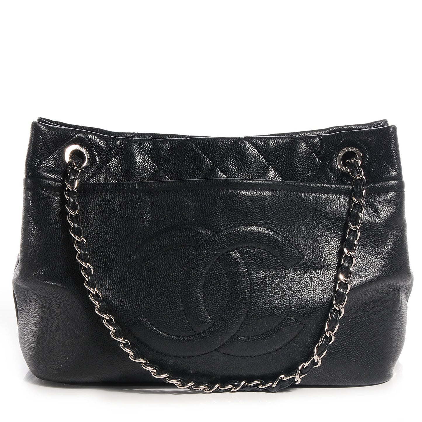 Caviar Large CC Timeless Soft Tote Black