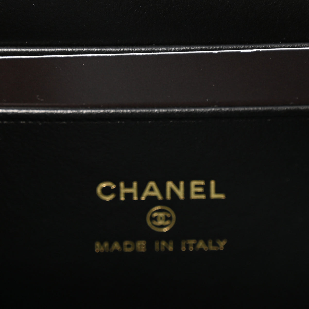 Calfskin Crocodile Embossed Crococo Top Handle East West Vanity Case With Chain Black