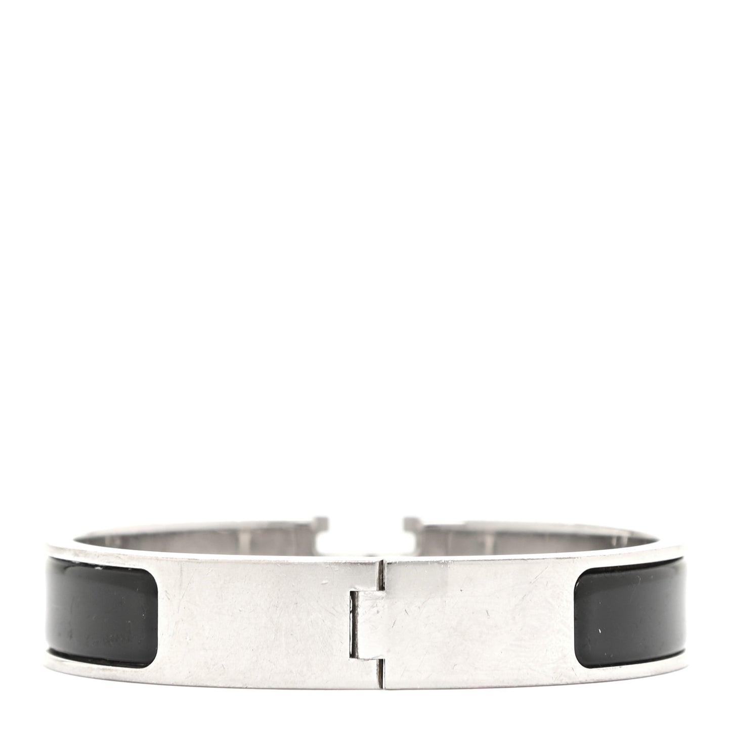 Enamel Narrow Clic Clac H Bracelet PM Black