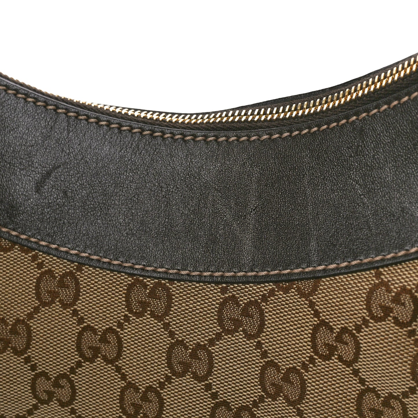 Monogram Large D Gold Hobo Dark Brown
