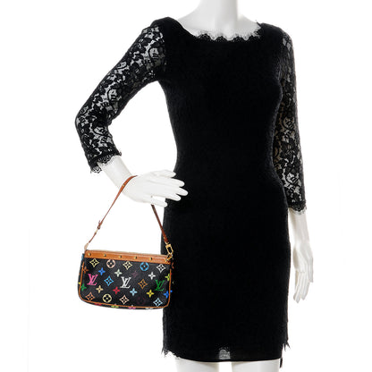Louis Vuitton Monogram Multicolor Pochette Accessories Black 2 of 8