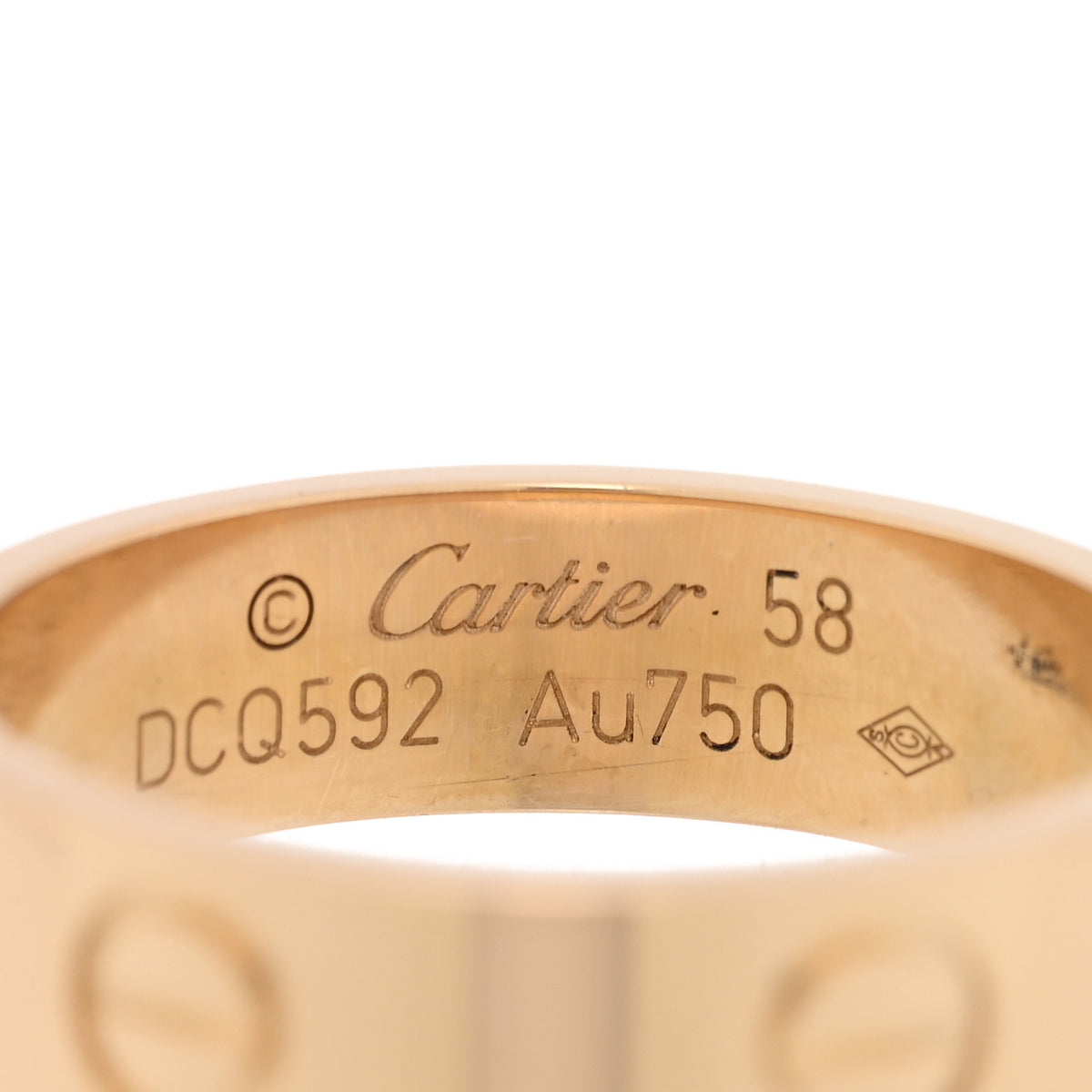 18K Yellow Gold 5.5mm LOVE Ring 58 8.5