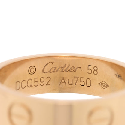 Cartier 18K Yellow Gold 5.5mm LOVE Ring 58 8.5 4 of 6