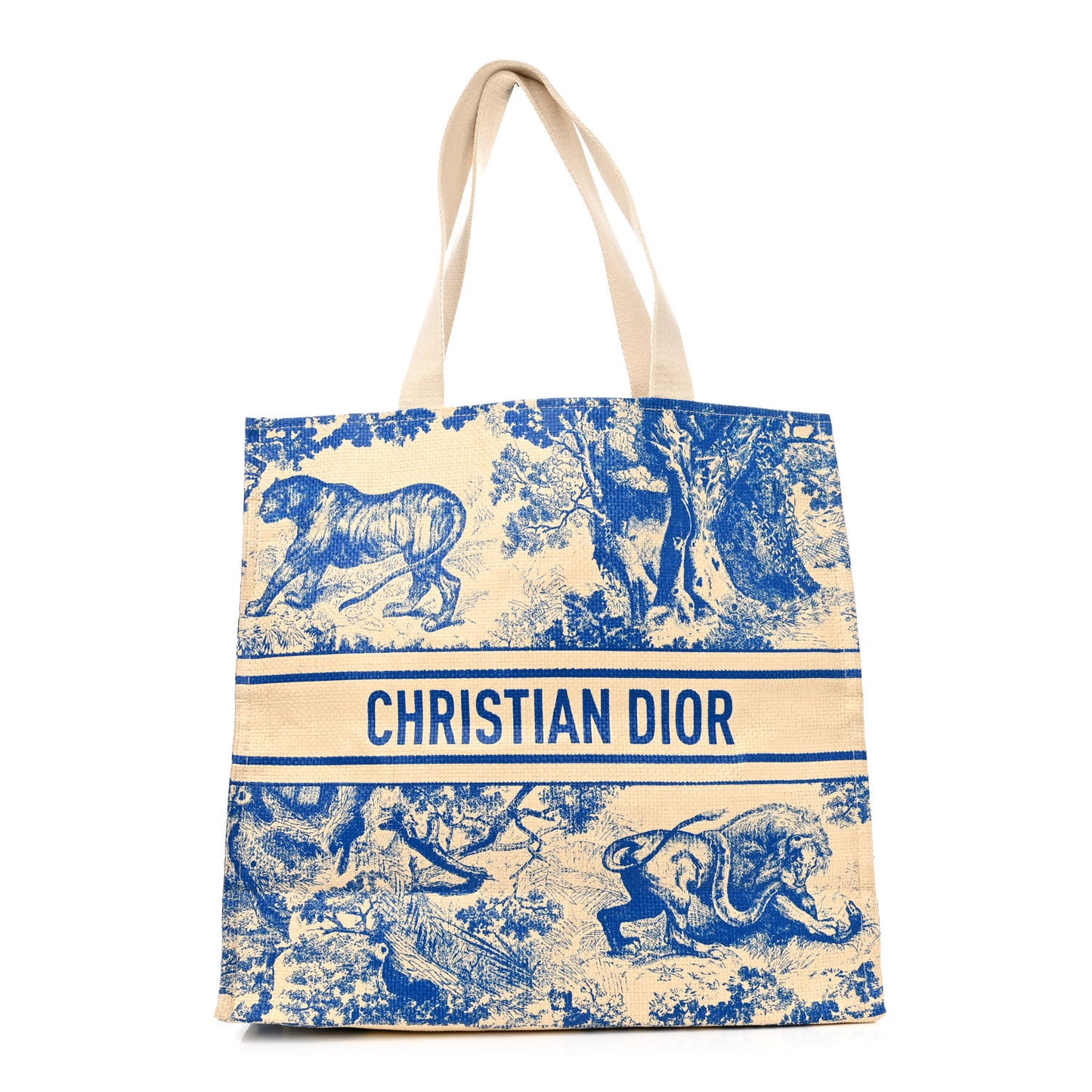 Straw Dioriviera Tote Blue