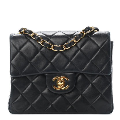 Chanel Lambskin Quilted Mini Square Flap Black 1 of 9