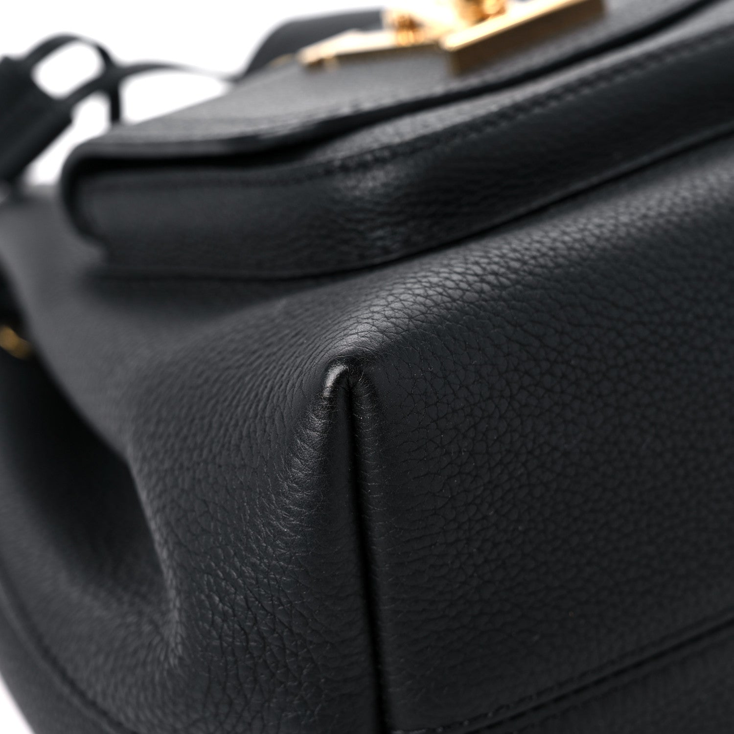 Louis Vuitton Calfskin Lockme Bucket MM Black 7 of 12
