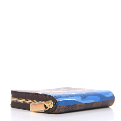 Louis Vuitton Damier Ebene 2019 Christmas Animation Zippy Coin Purse Blue 4 of 8