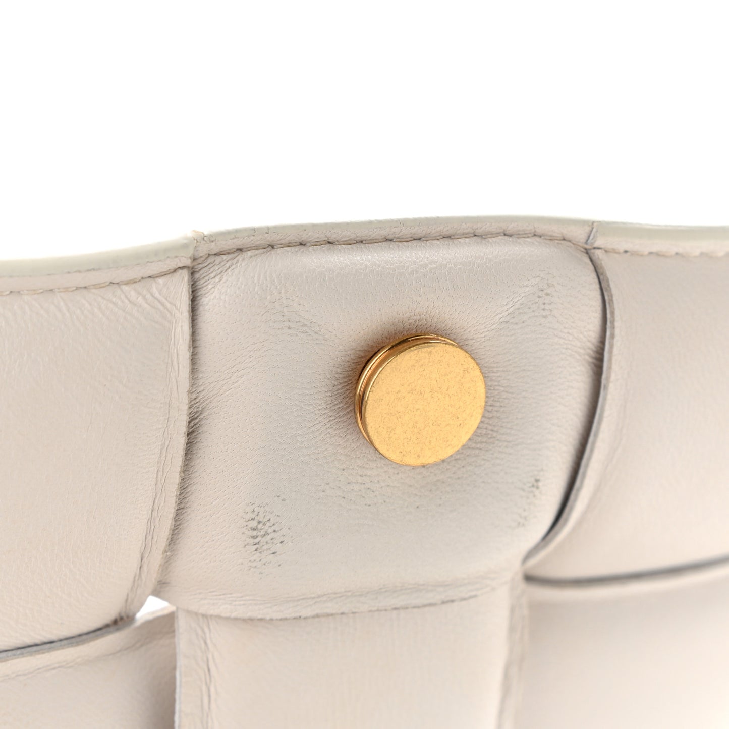 Nappa Maxi Intreccio Padded Cassette Crossbody Bag Chalk