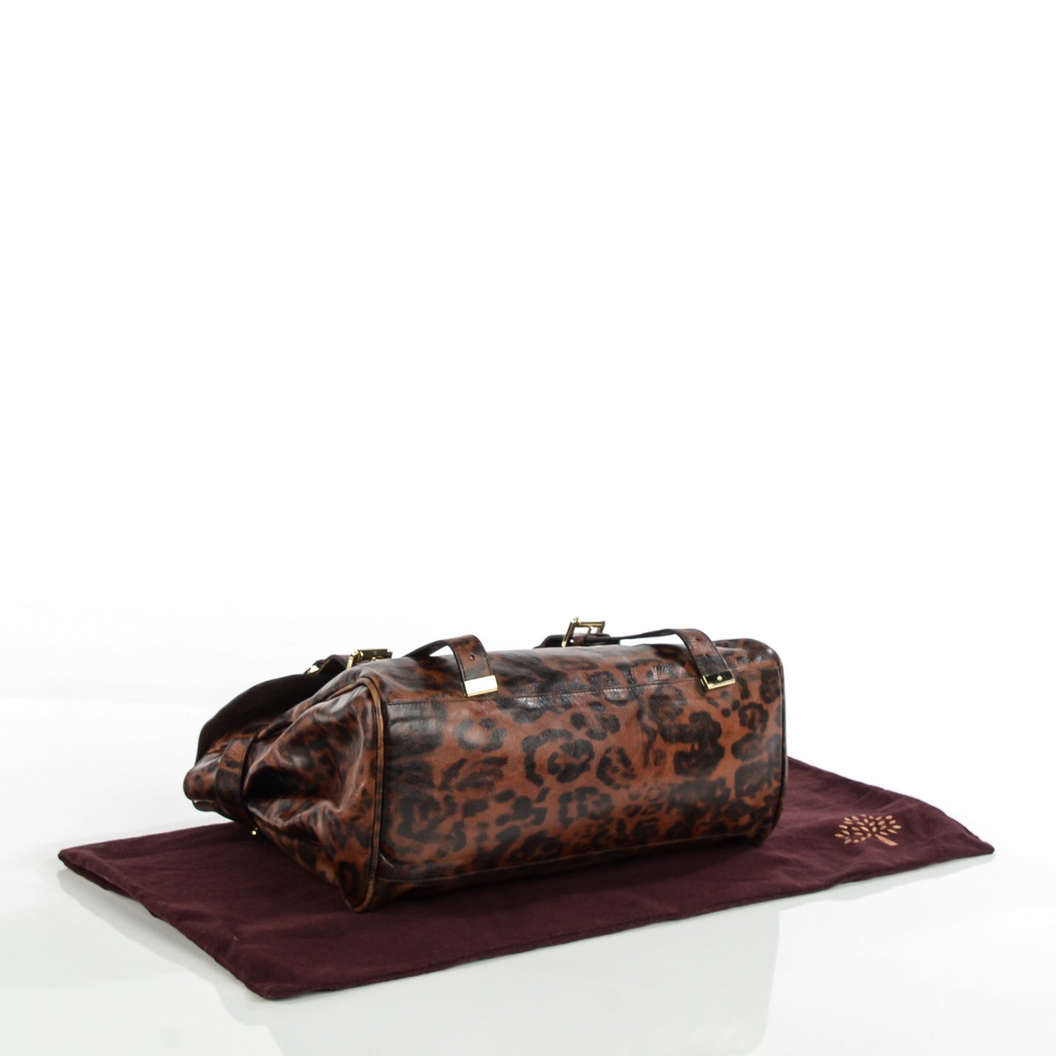 Mulberry Shiny Leopard Oversized Alexa Dark Oak 8 of 13