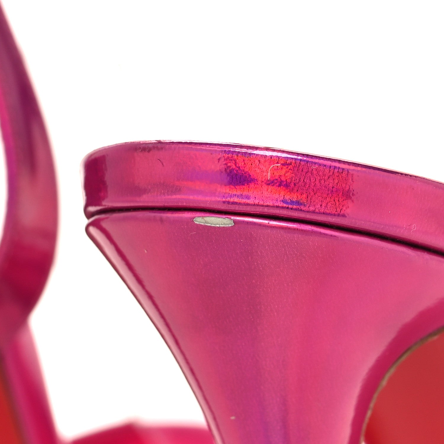 Christian Louboutin Patent Psychic Loubi Queen Alta 150 Platform Sandals 38 Fuxia 8 of 8