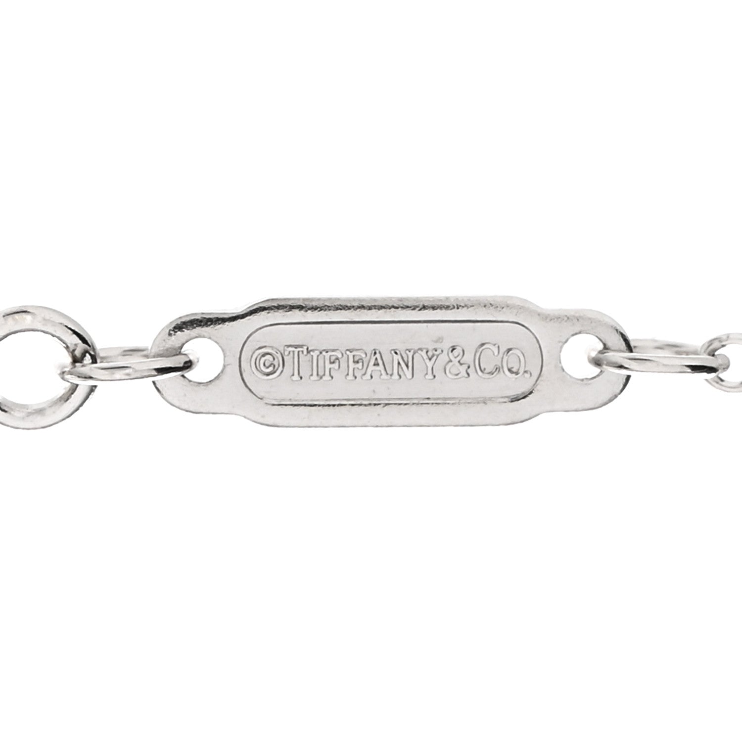 Tiffany 18K White Gold Small T Smile Pendant Necklace 4 of 5