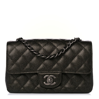 Chanel Iridscent Caviar Quilted Mini Rectangular Flap Dark Green 1 of 9