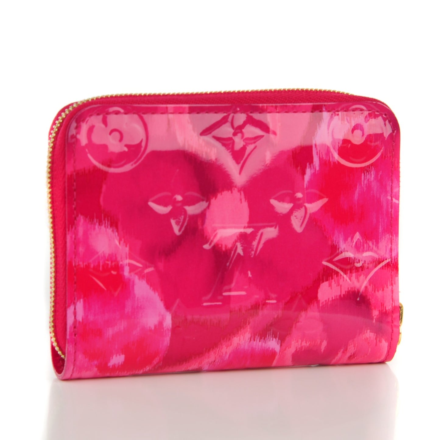 Vernis Ikat Zippy Coin Purse Rose Indien