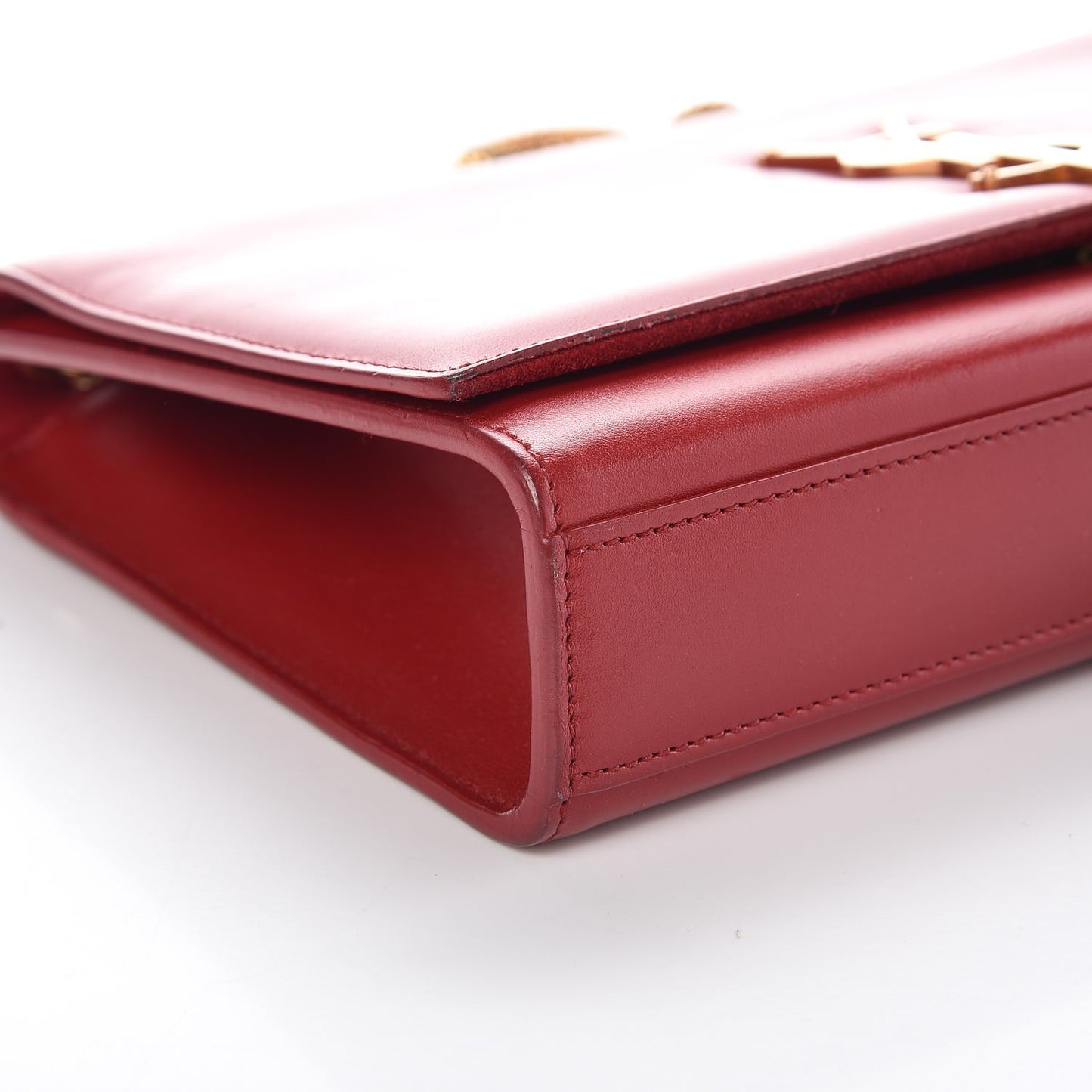 Smooth Calfskin Medium Classic Monogram Kate Tassel Satchel Lipstick Red