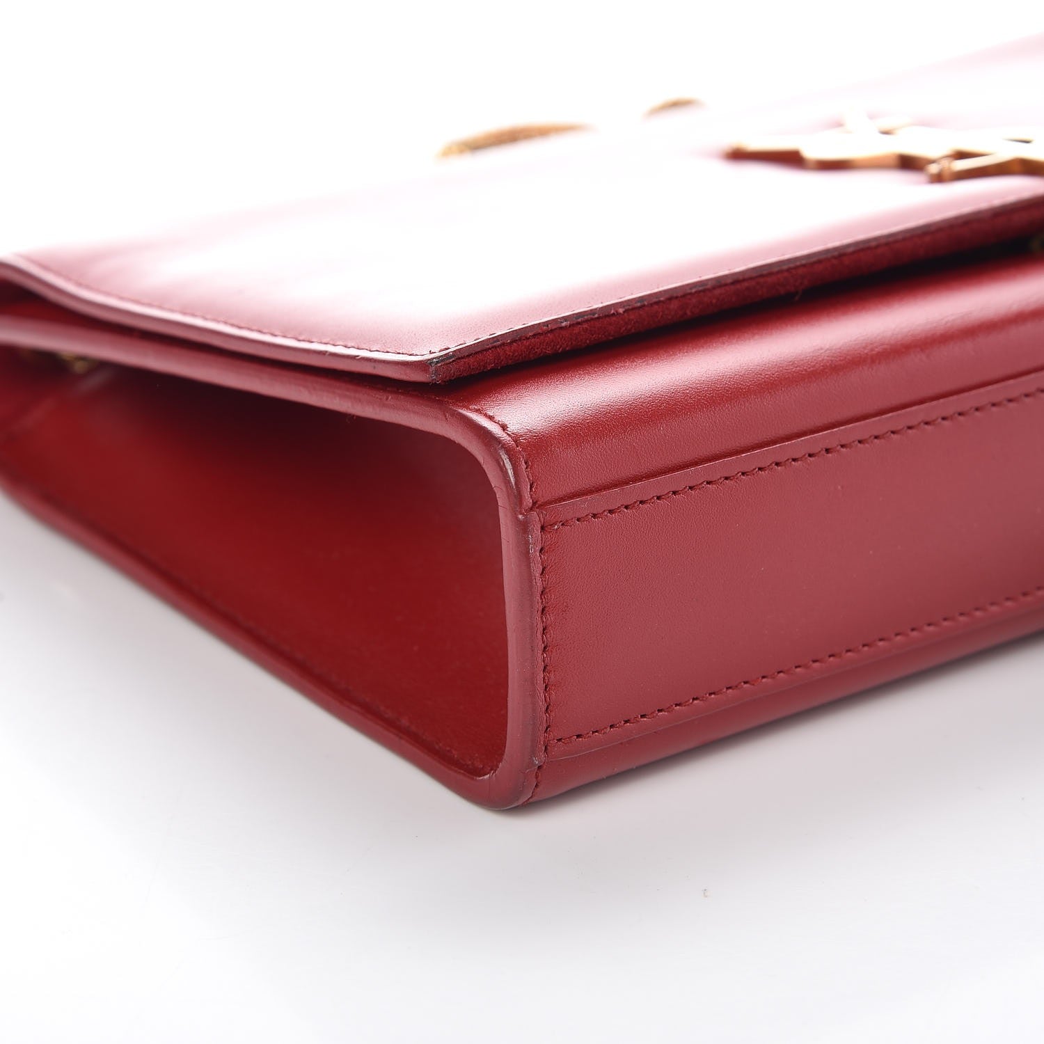 Saint Laurent Smooth Calfskin Medium Classic Monogram Kate Tassel Satchel Lipstick Red 7 of 11