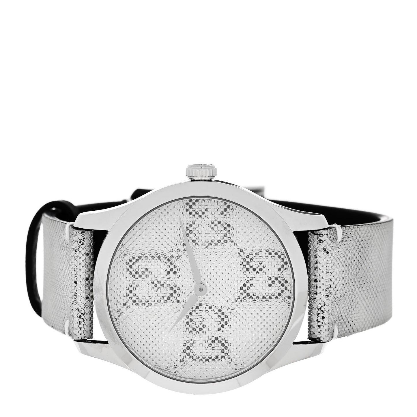 Stainless Steel Calfskin 38mm G-Timeless GG Hologram Quartz Watch