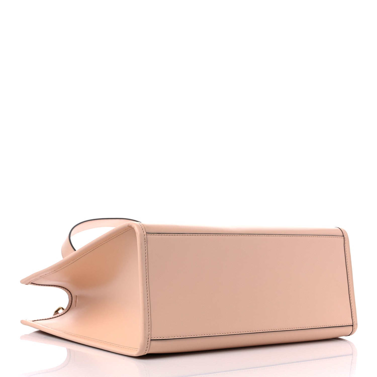 Fendi Vitello King Plexiglass Logo Embossed Medium Fendi Sunshine Shopper Tote Light Rose 4 of 11