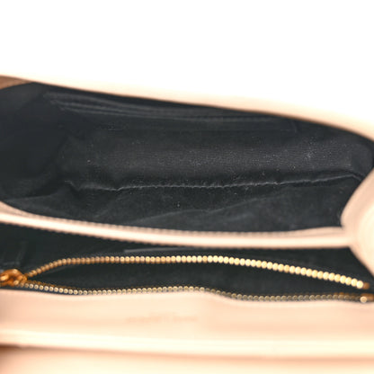Saint Laurent Calfskin Y Quilted Monogram Toy Loulou Crossbody Bag Latte 5 of 9