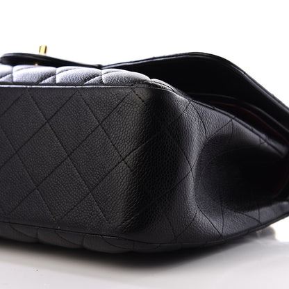 Chanel Caviar Quilted Jumbo Double Flap Black 9 of 10