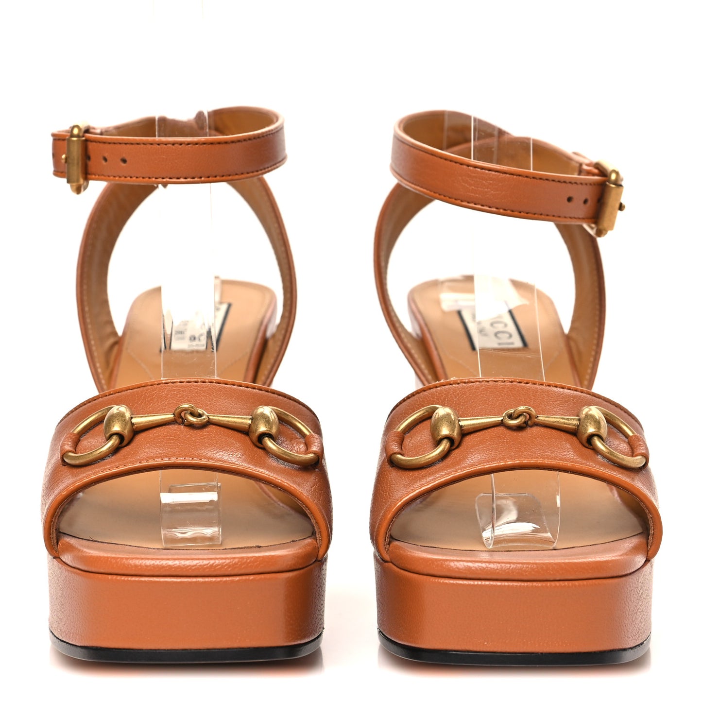 Quentin Granada Kid Horsebit 25/60mm Platform Sandals 37.5 Harness Brown