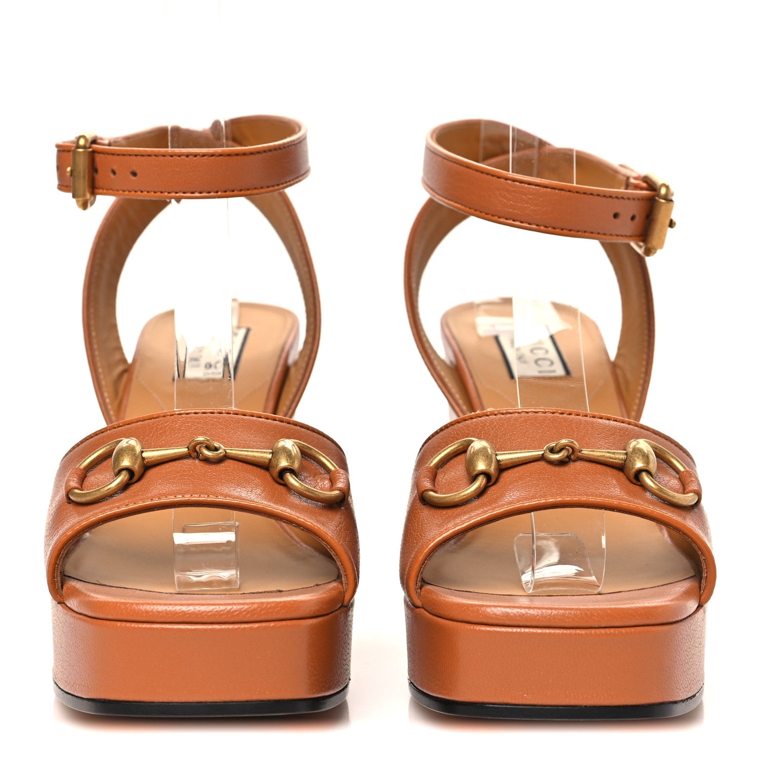 Gucci Quentin Granada Kid Horsebit 25/60mm Platform Sandals 37.5 Harness Brown 3 of 9