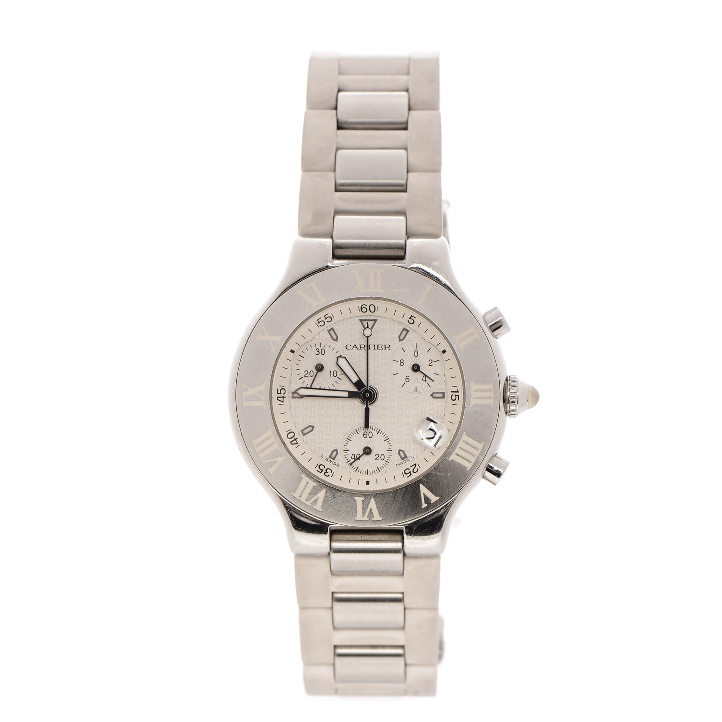 Stainless Steel Rubber 38mm Must 21 Chronoscaph Quartz Watch
