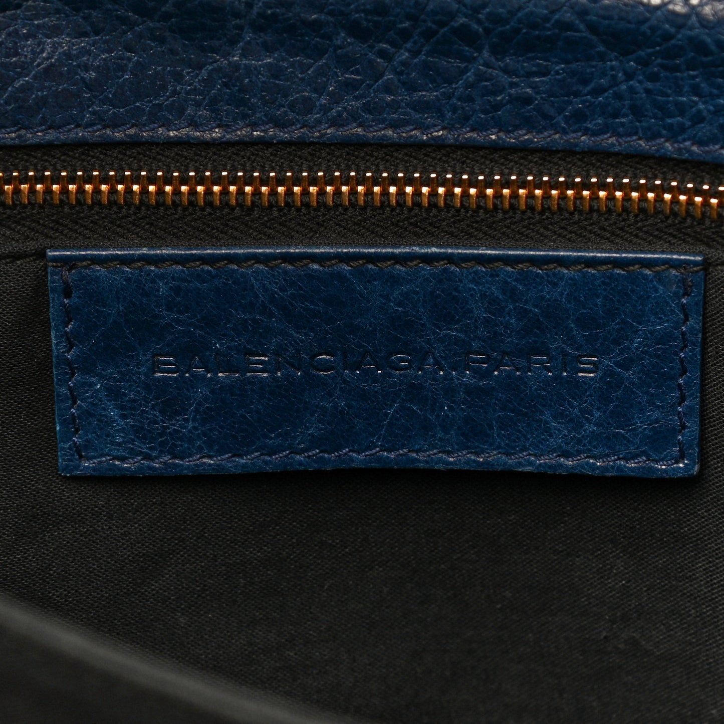 Agneau Giant 12 Gold Hardware Envelope Clutch Bleu Mineral