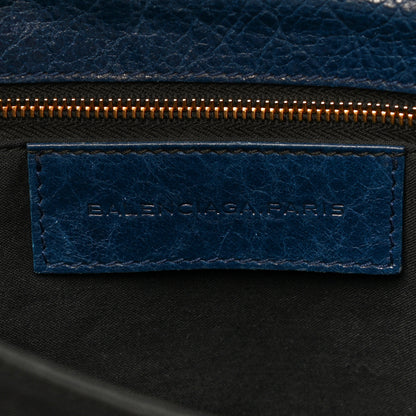 Balenciaga Agneau Giant 12 Gold Hardware Envelope Clutch Bleu Mineral 5 of 14
