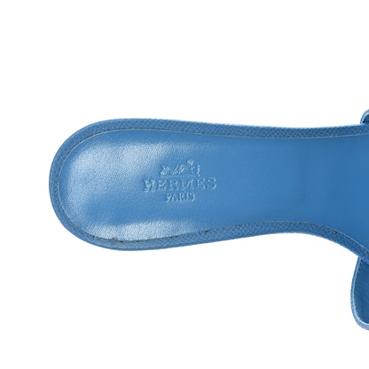 Hermes Epsom Oasis Sandals 38 Bleu Curacao 7 of 14