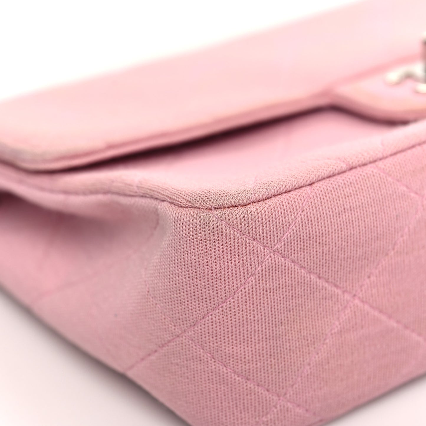 Jersey Quilted Small Single Flap Pink