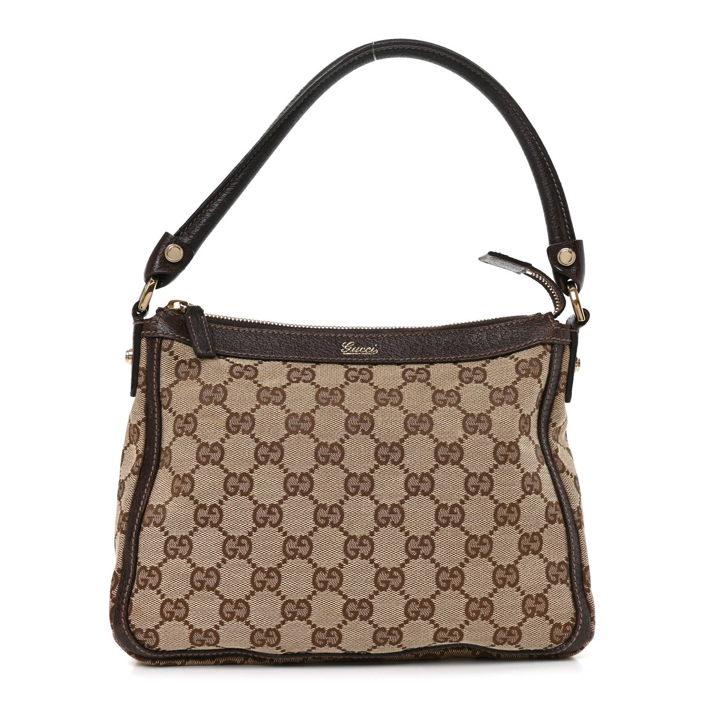 Monogram Abbey Shoulder Bag Dark Brown