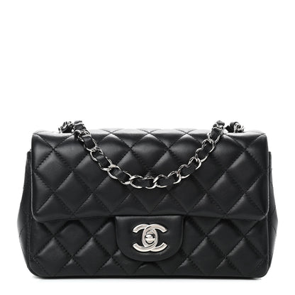 Chanel Lambskin Quilted Mini Rectangular Flap Black 1 of 9
