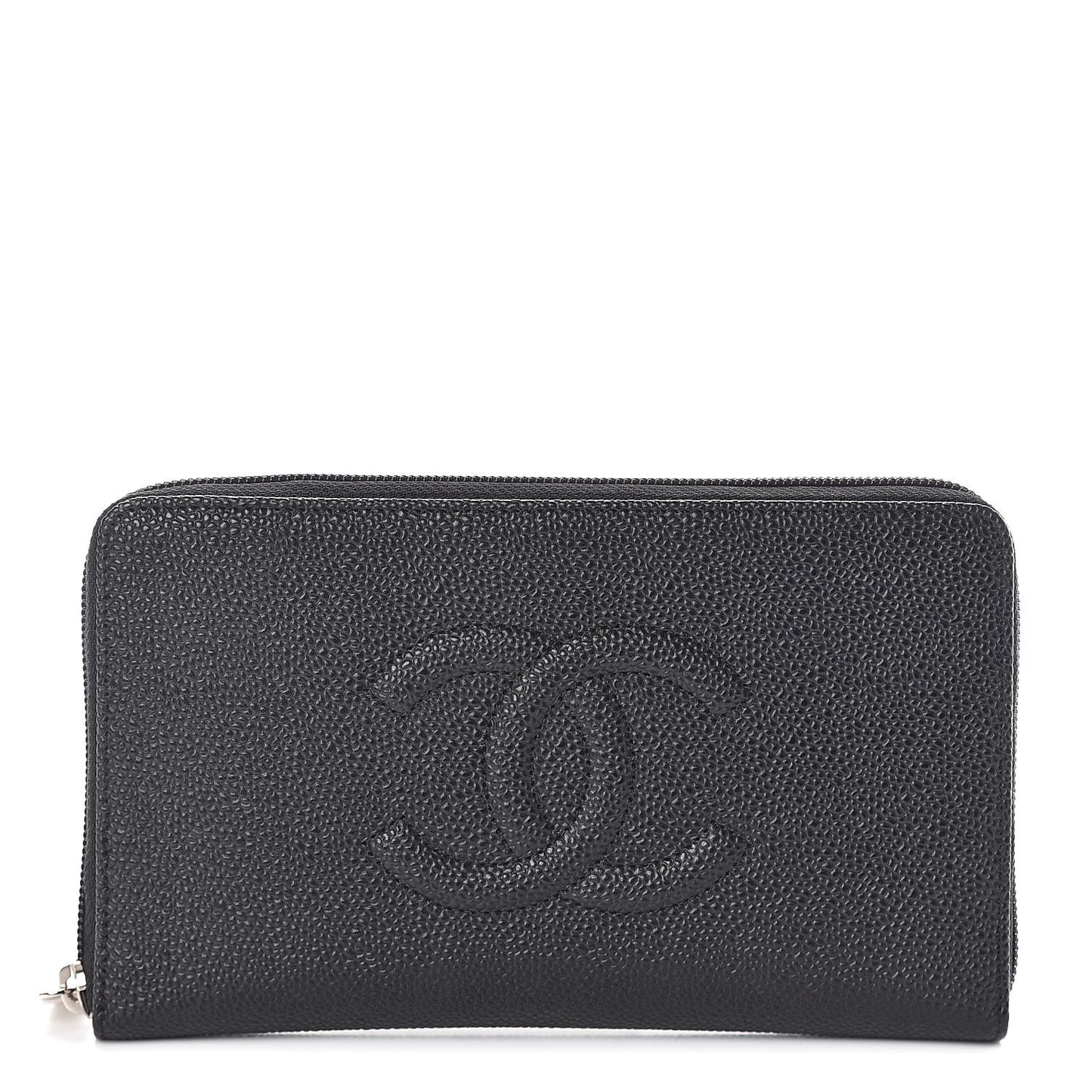 Caviar Timeless Travel Zip Wallet Black
