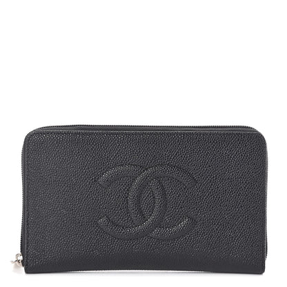 Chanel Caviar Timeless Travel Zip Wallet Black 1 of 6
