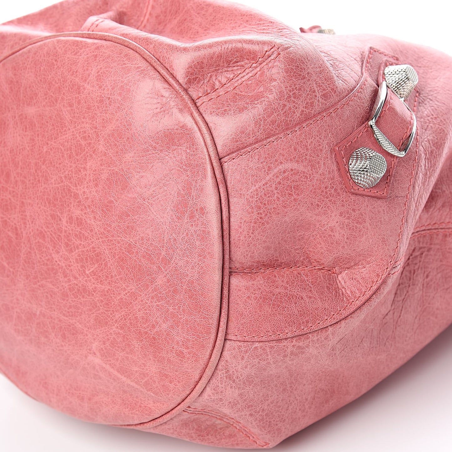 Agneau Giant 21 Silver Hardware Pompon Framboise