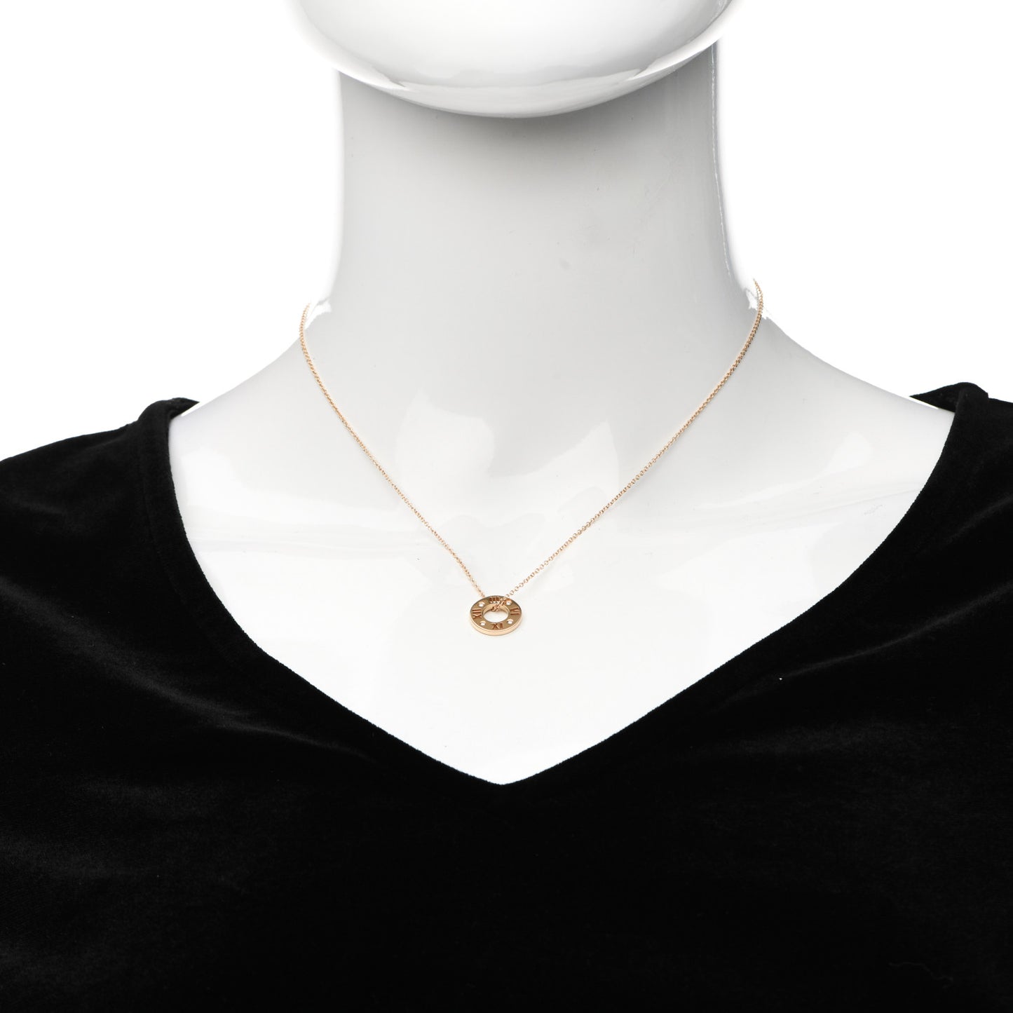 18K Rose Gold Diamond Atlas Pierced Pendant Necklace