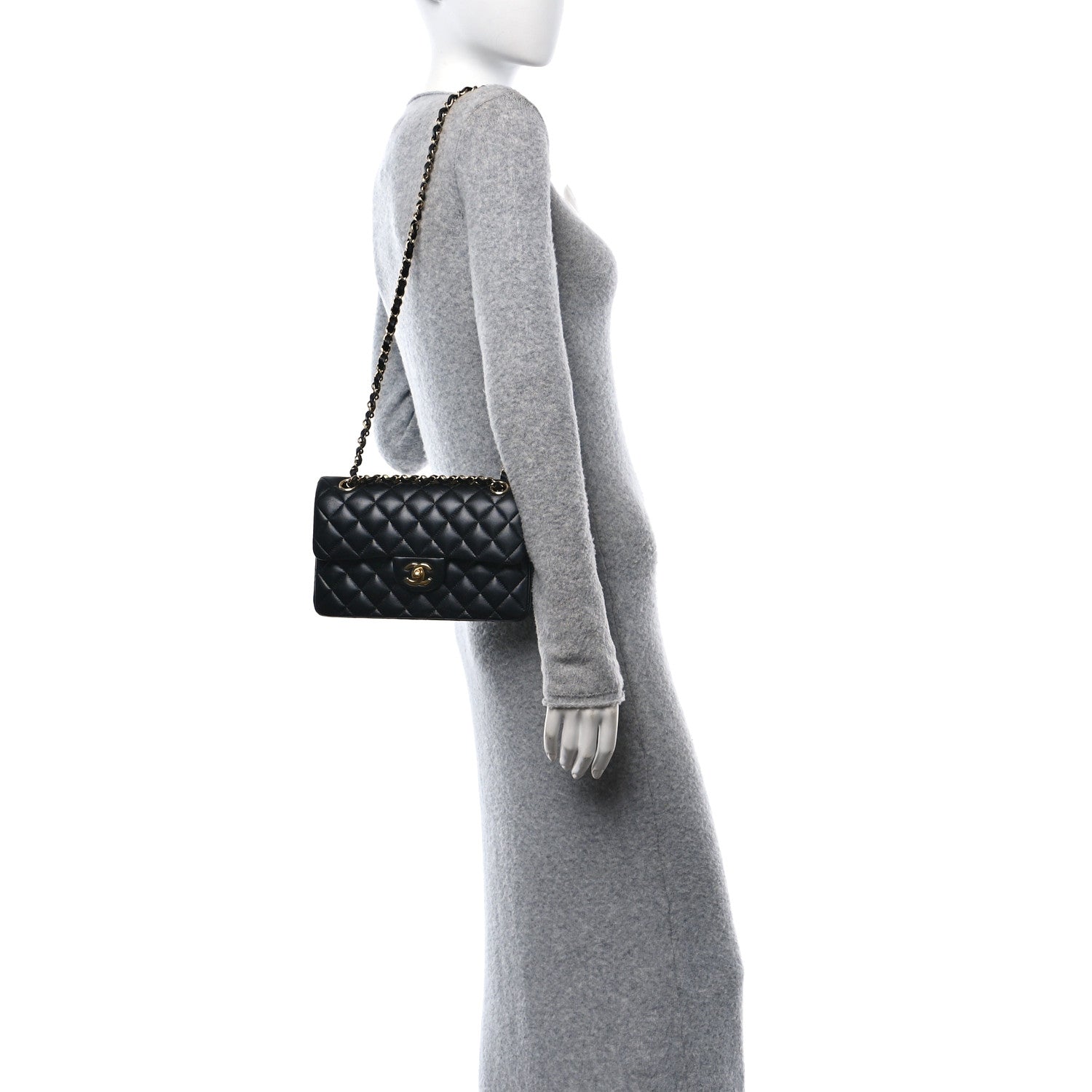 Chanel Lambskin Quilted Small Double Flap Black 3 of 11