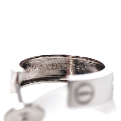 Cartier 18K White Gold 5.5mm LOVE Hoop Earrings 4 of 5