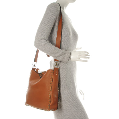 Valentino Garavani Pebbled Calfskin Large Rockstud Flip-Lock Messenger Bag Light Cuir 2 of 7