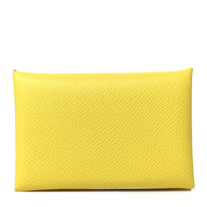 Hermes Epsom Calvi Card Case Lime 1 of 6