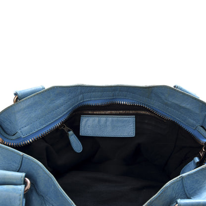 Balenciaga Agneau Giant 21 Silver Hardware City Bleu Paon 6 of 10
