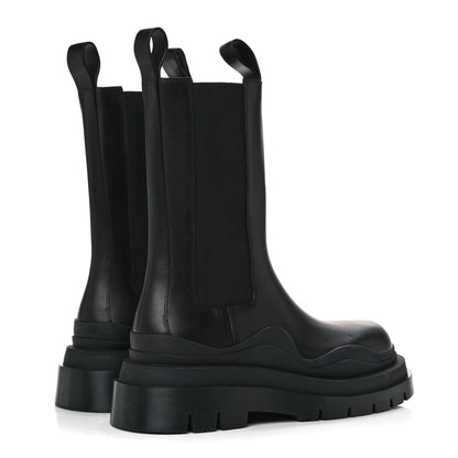 Bottega Veneta Calfskin The Tire Chelsea Boots 38.5 Black 4 of 13