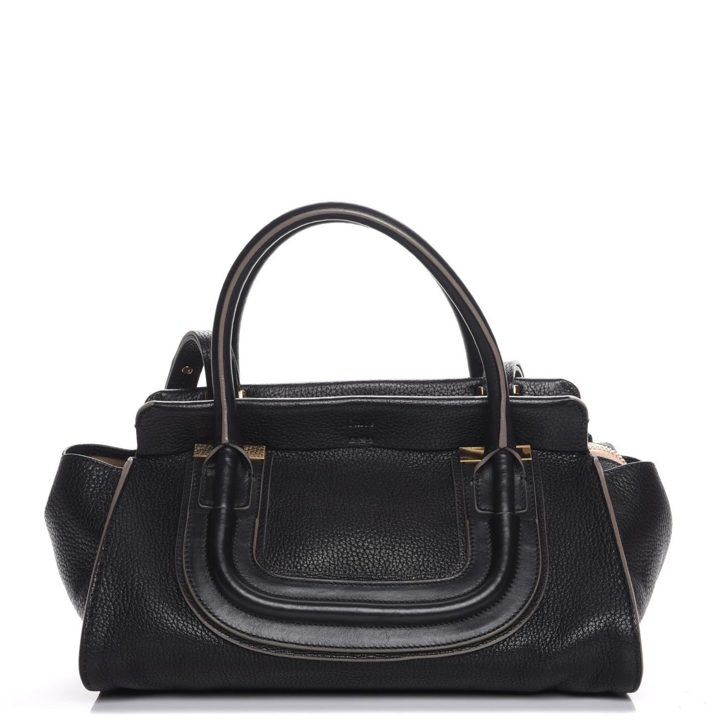 Calfskin Medium Everston Satchel Black