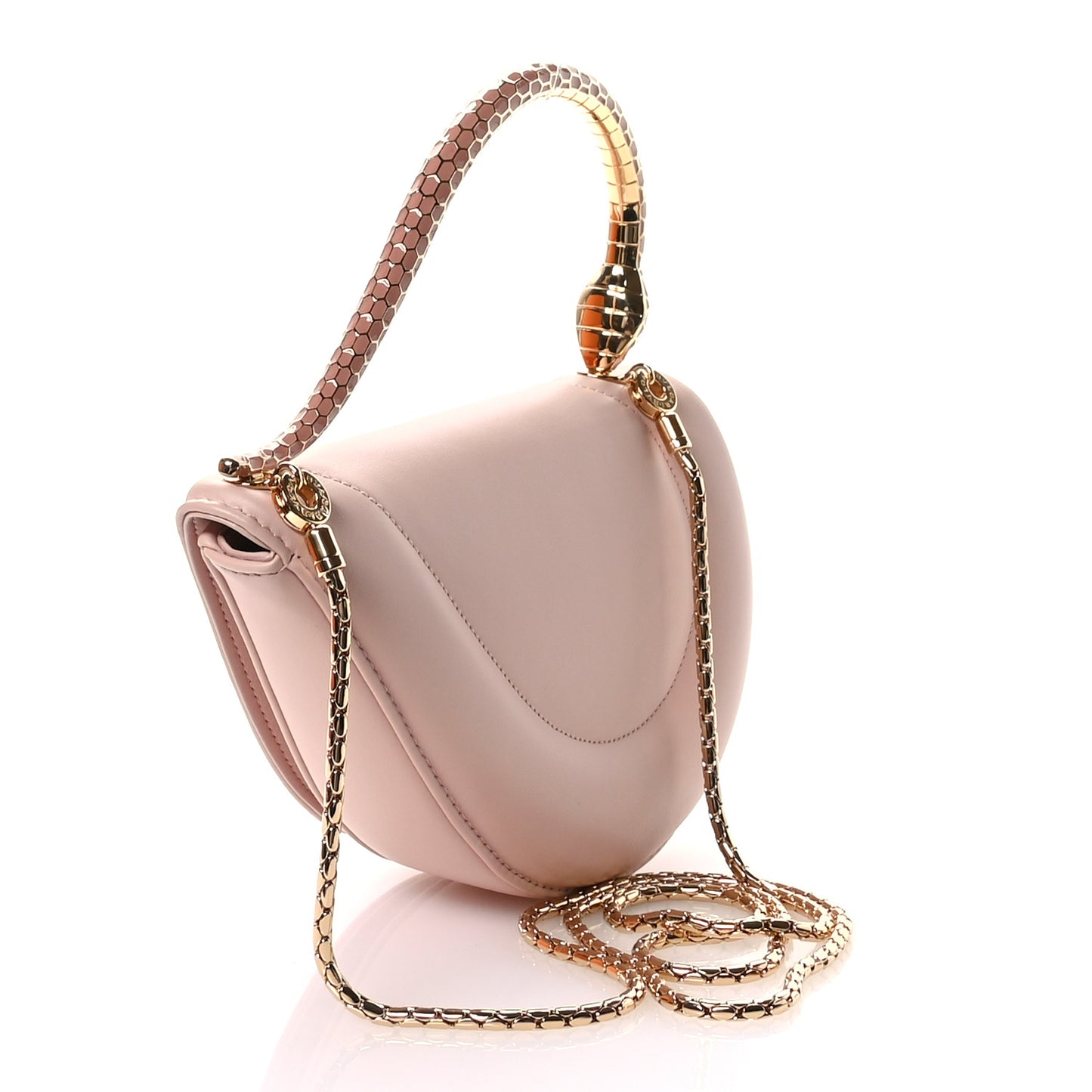 Calfskin Serpenti Cuore 1968 Top Handle Pink