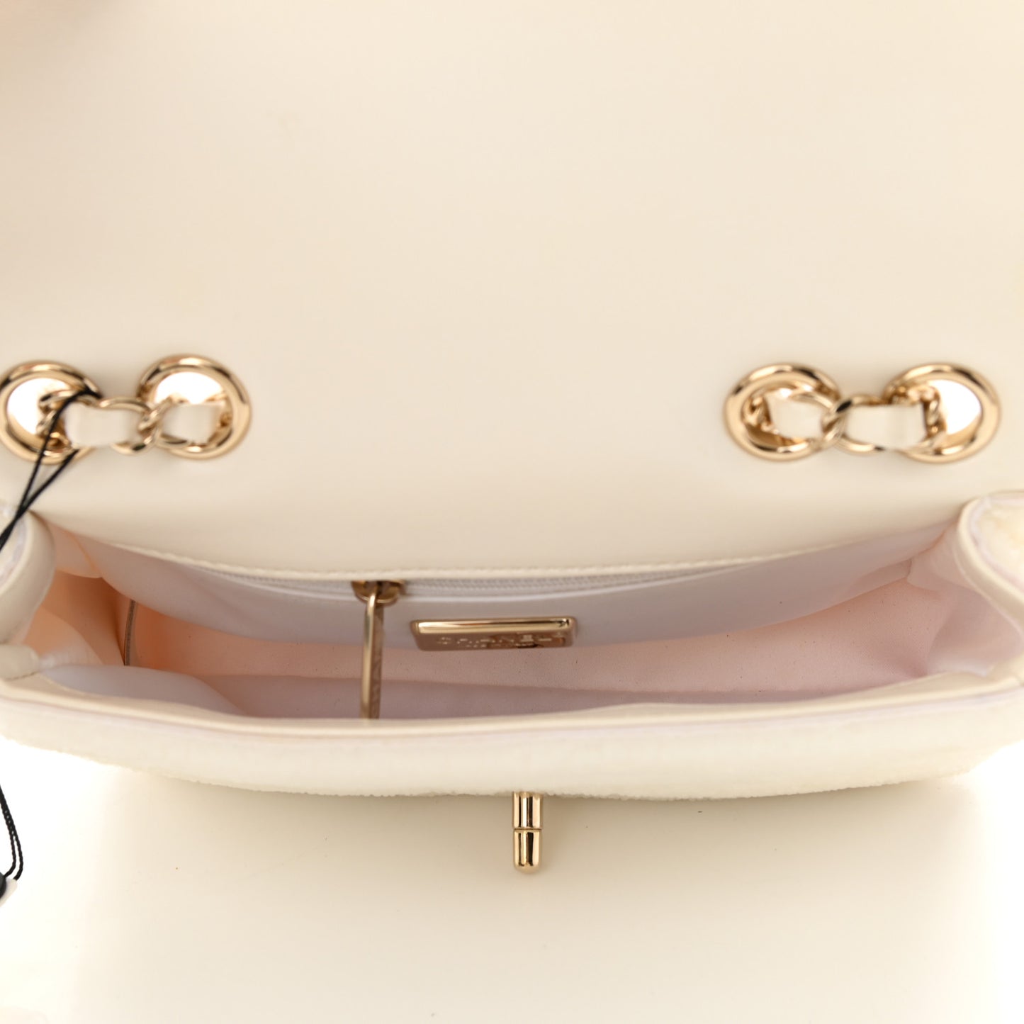 Sequin Mini Rectangular Flap White