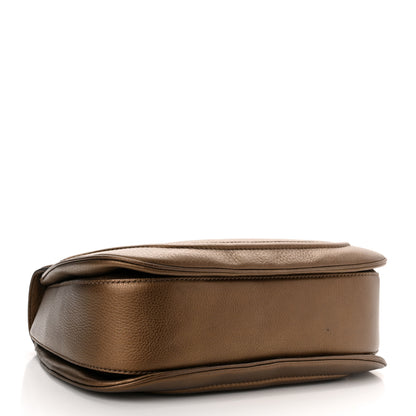 Gucci Metallic Calfskin Large New Bamboo Top Handle Bag Bronze 3 of 10